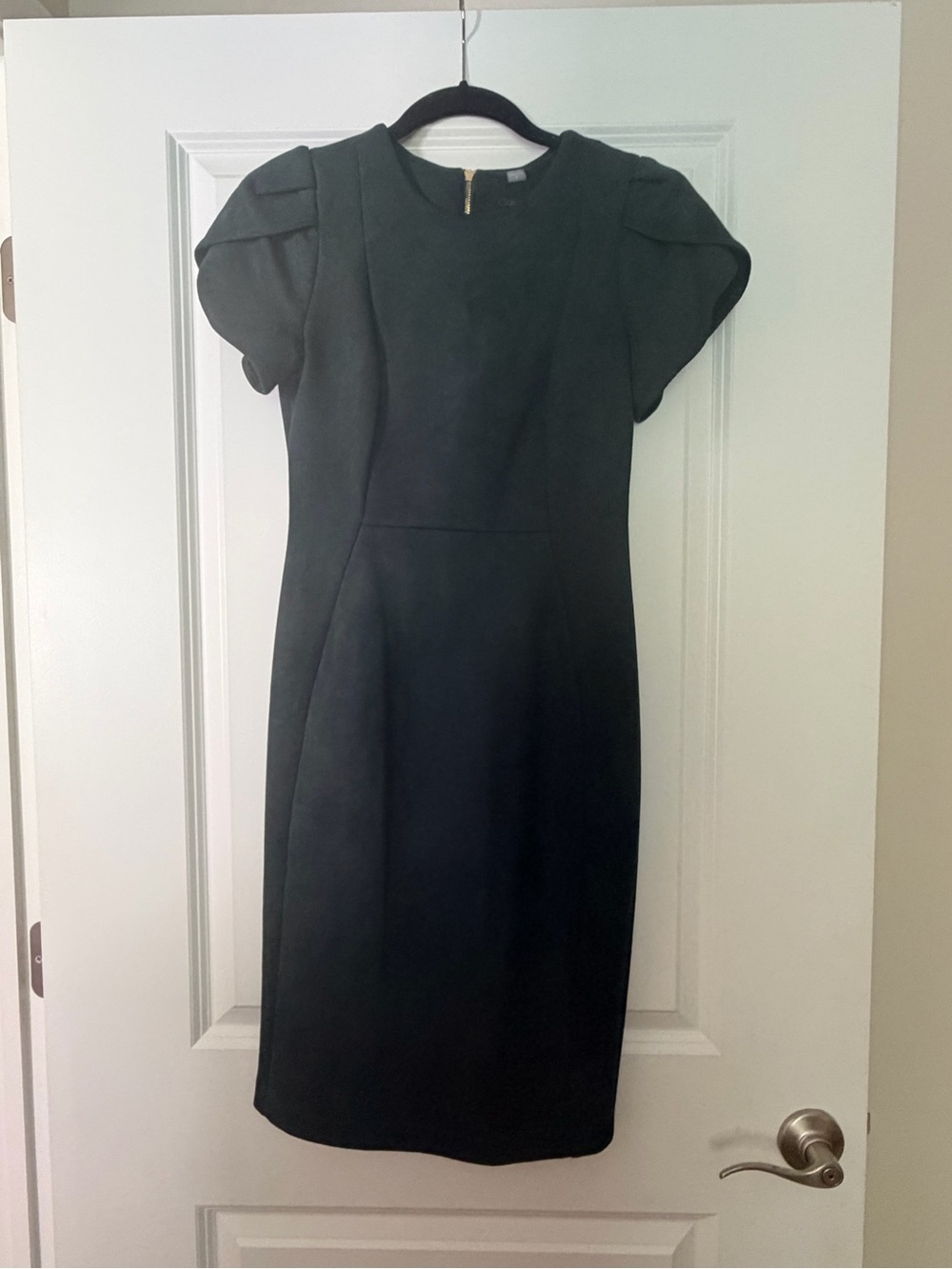 Calvin Klein Green Puff-Sleeve Sheath Dress